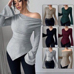 Blouse Off Shoulder - Blusa da donna a maniche lunghe