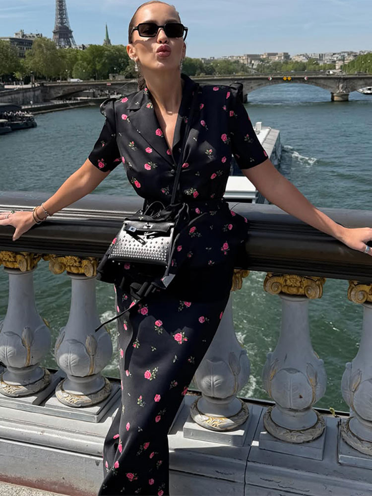 Romper Floral Print - Completo coordinato gonna e blazer floreale
