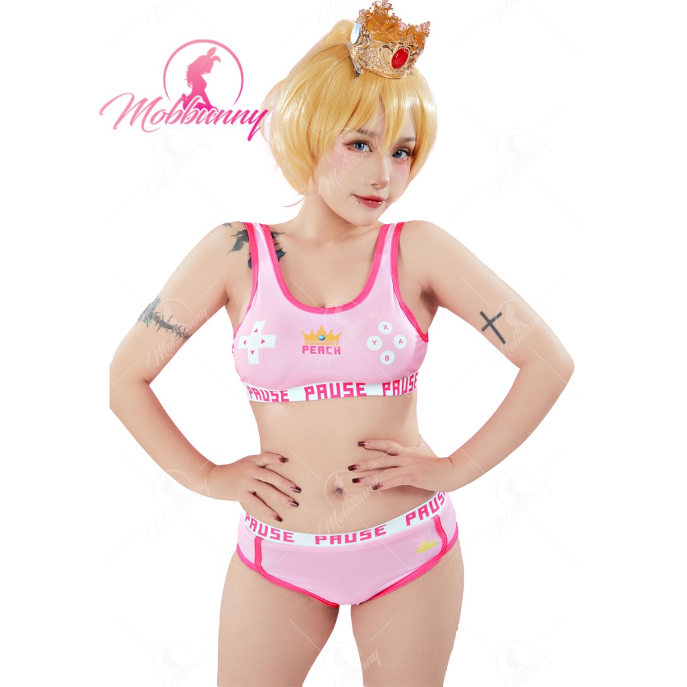 Bralette Triangle Set - MOBBUNNY Canotta sportiva derivata color pesca