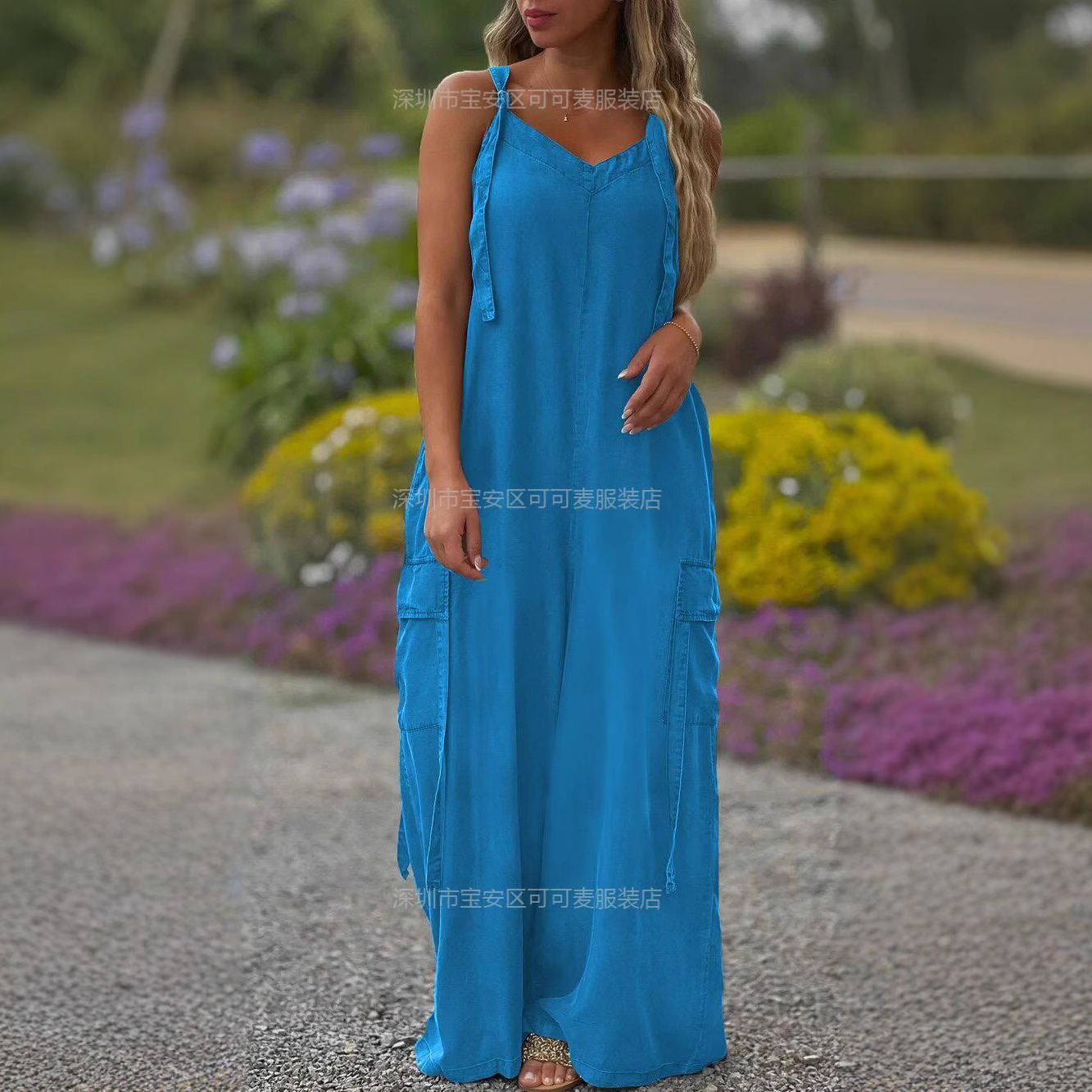 Jumpsuit Linen Relaxed - Tuta estiva ampia Tuta casual in