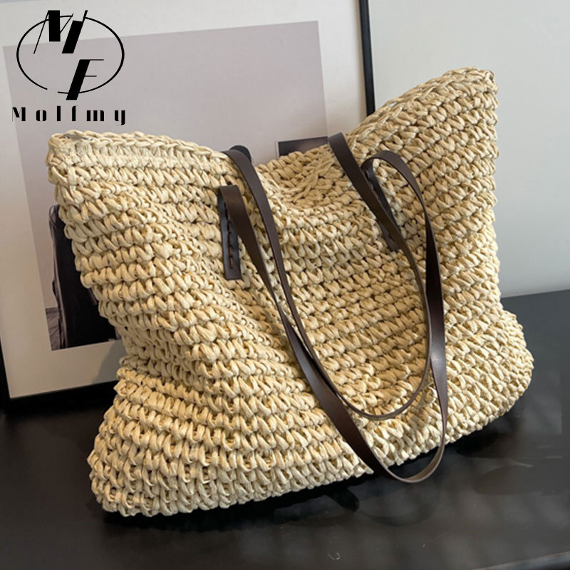 Crochet Bag Raffia - Borse tote in paglia intrecciata Borsa