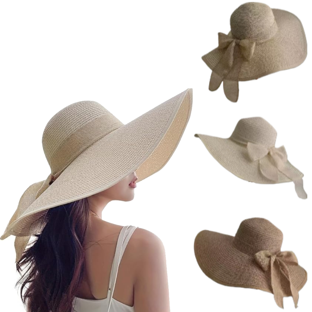 Hat Floppy Wide - Cappello di Paglia Estivo da Donna