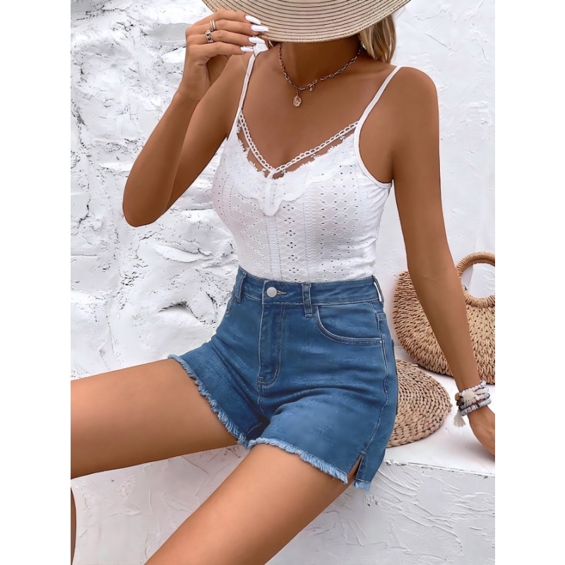 Shorts Denim Frayed - Shorts in denim da donna a