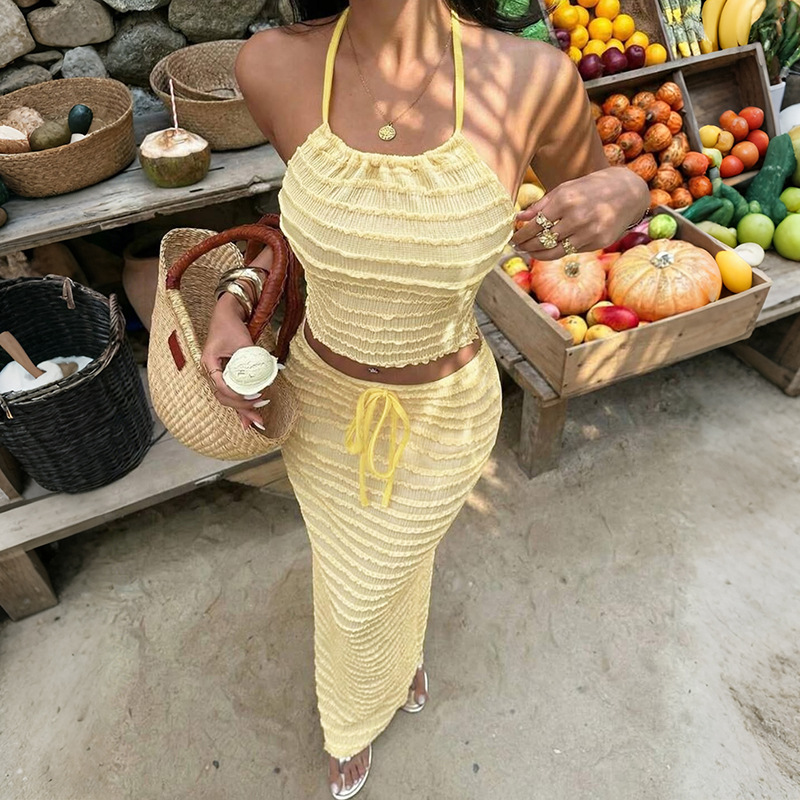 Maxi Dress Halter - Completo Elegante e Sensuale: Set Due