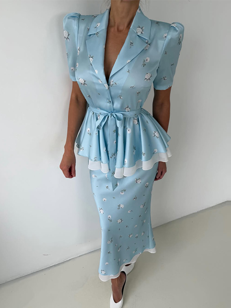 Completo coordinato gonna e bl - Romper Floral Print recensione e prezzo