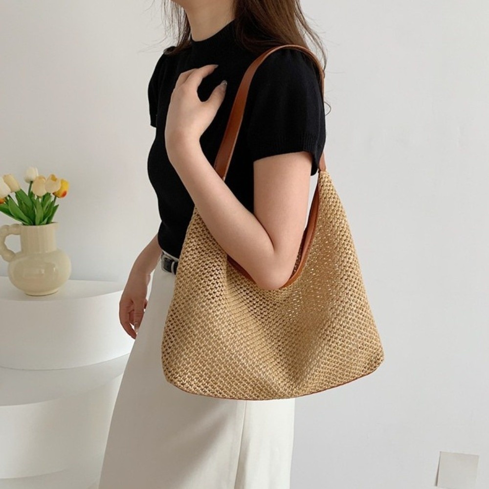 Borsa in Paglia Intrecciata Mo - Tote Bag Beach recensione e prezzo