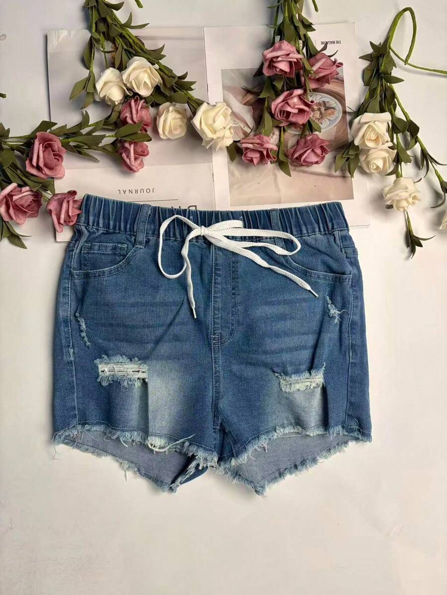 Pantaloncini in denim da donna - Shorts Denim Frayed recensione e prezzo