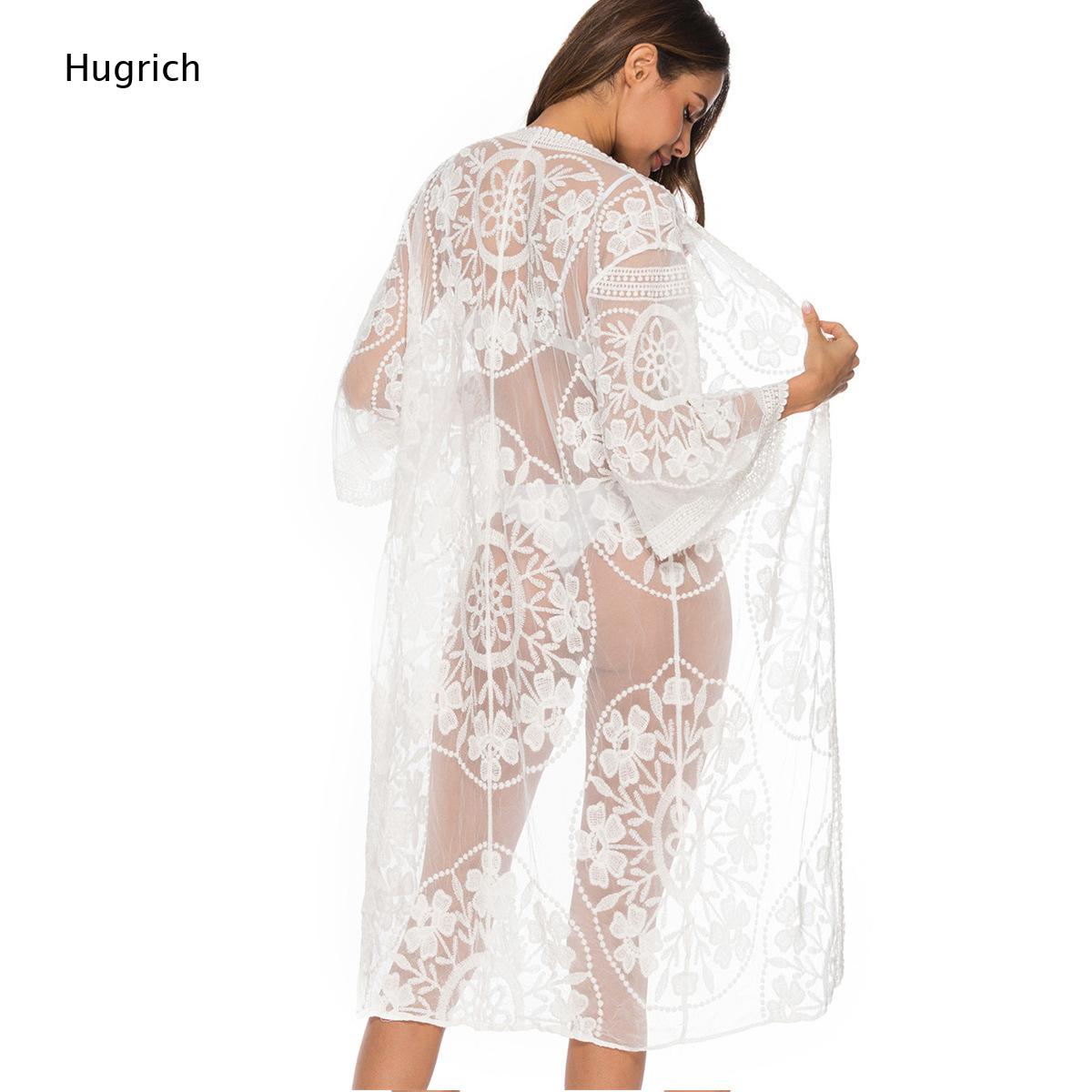 Kimono Lungo Bianco con Ricamo - Kimono Sheer Floral recensione e prezzo