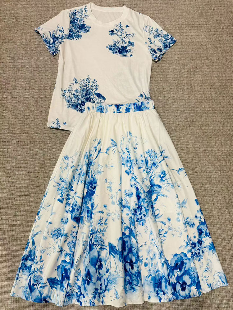 Completo coordinato estivo da  - Midi Skirt Floral recensione e prezzo