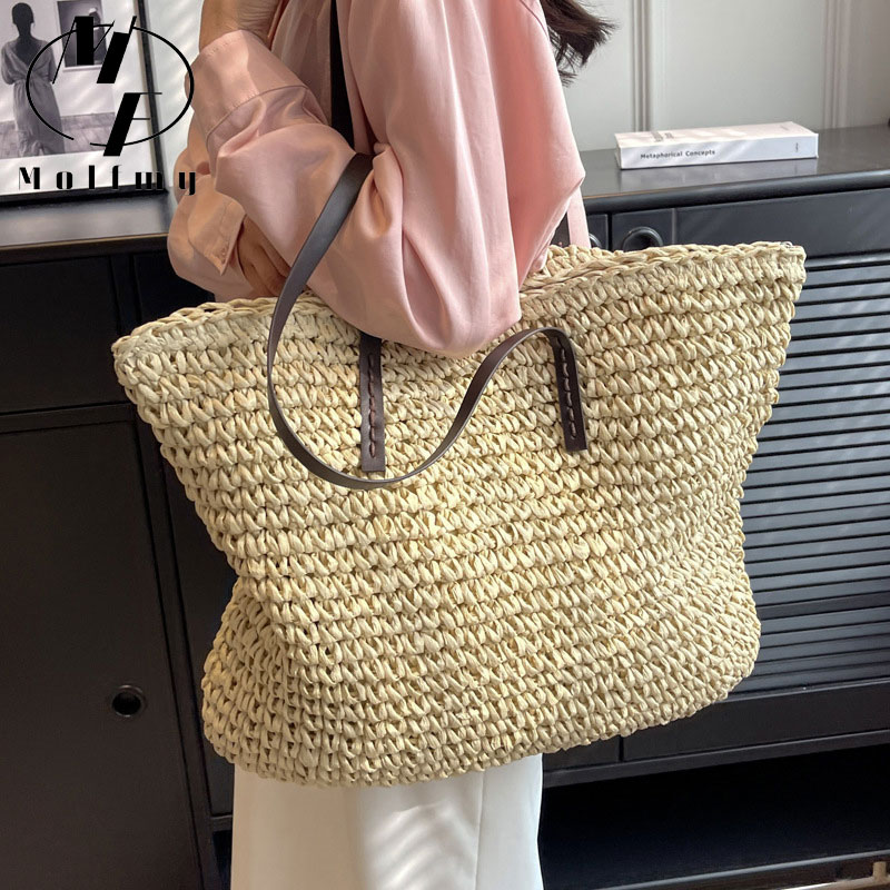 Borse tote in paglia intreccia - Crochet Bag Raffia recensione e prezzo