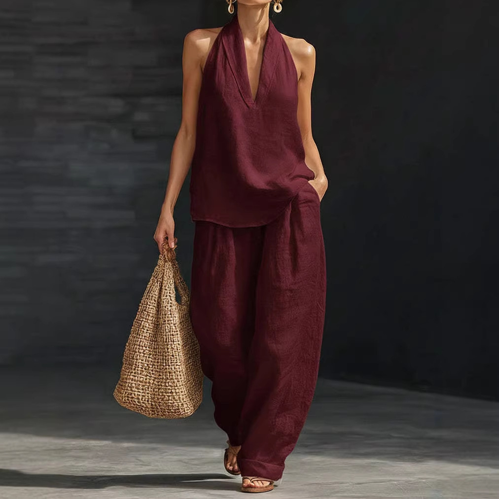Completo estivo retrò in coton - Linen Pant Wide recensione e prezzo