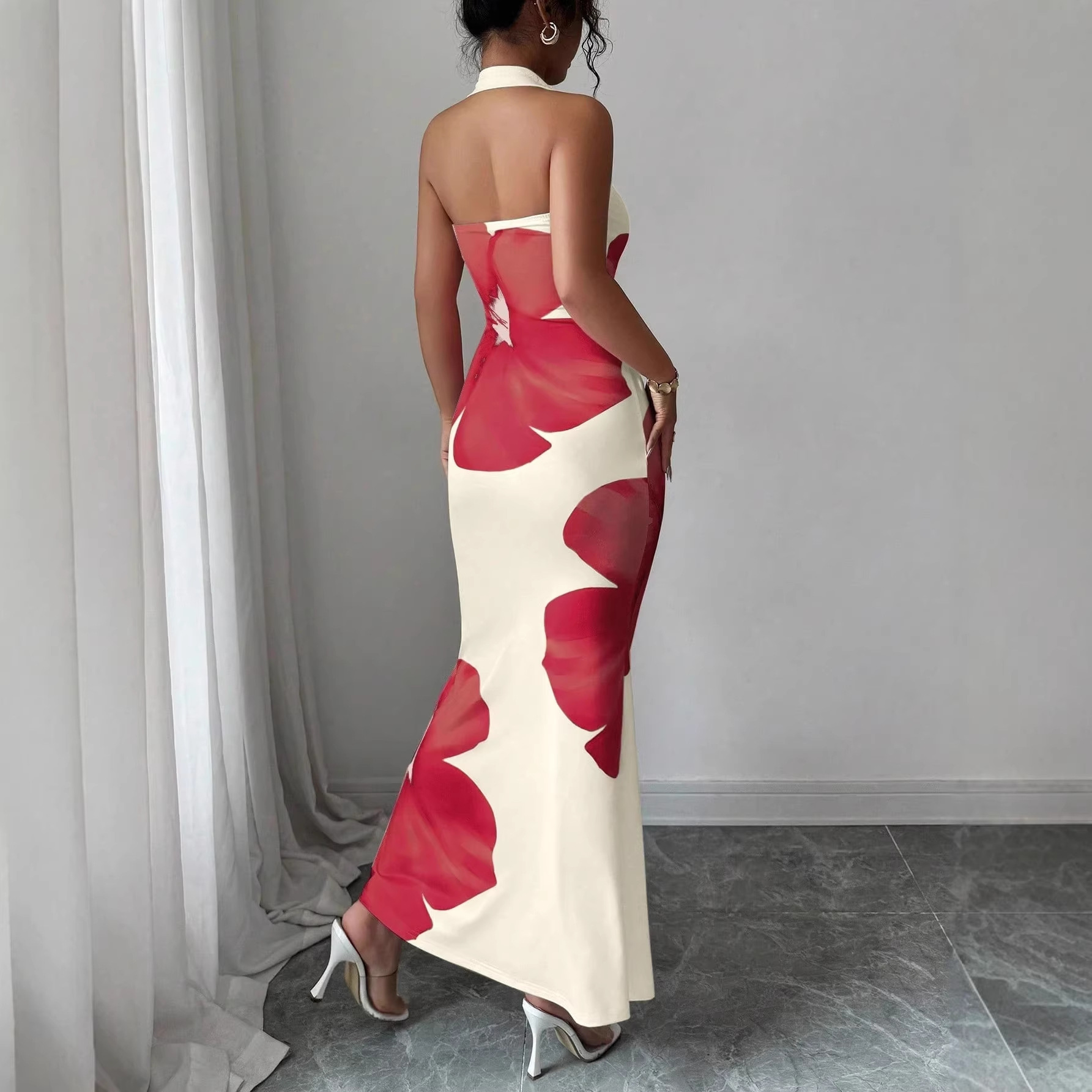 Abito lungo floreale da donna  - Maxi Dress Halter recensione e prezzo