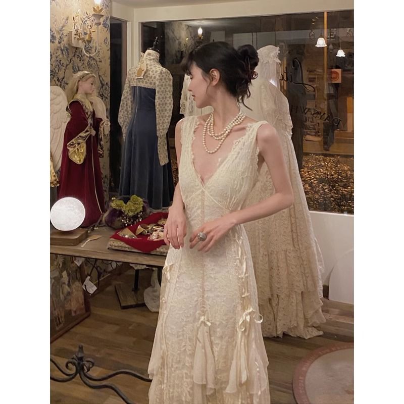 Abito Gotico in Pizzo, Vestito - Maxi Dress Halter recensione e prezzo