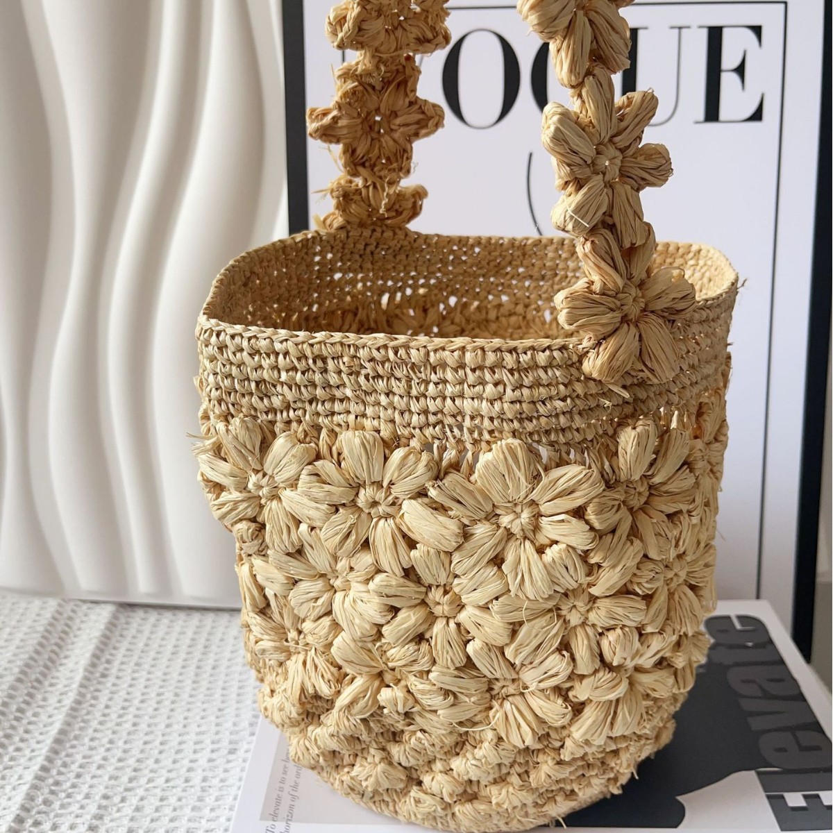 Borsa a secchiello estiva da d - Crochet Bag Raffia recensione e prezzo
