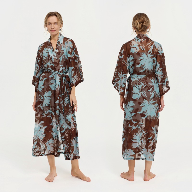 Kimono da Donna in Chiffon Tra - Kimono Sheer Floral recensione e prezzo